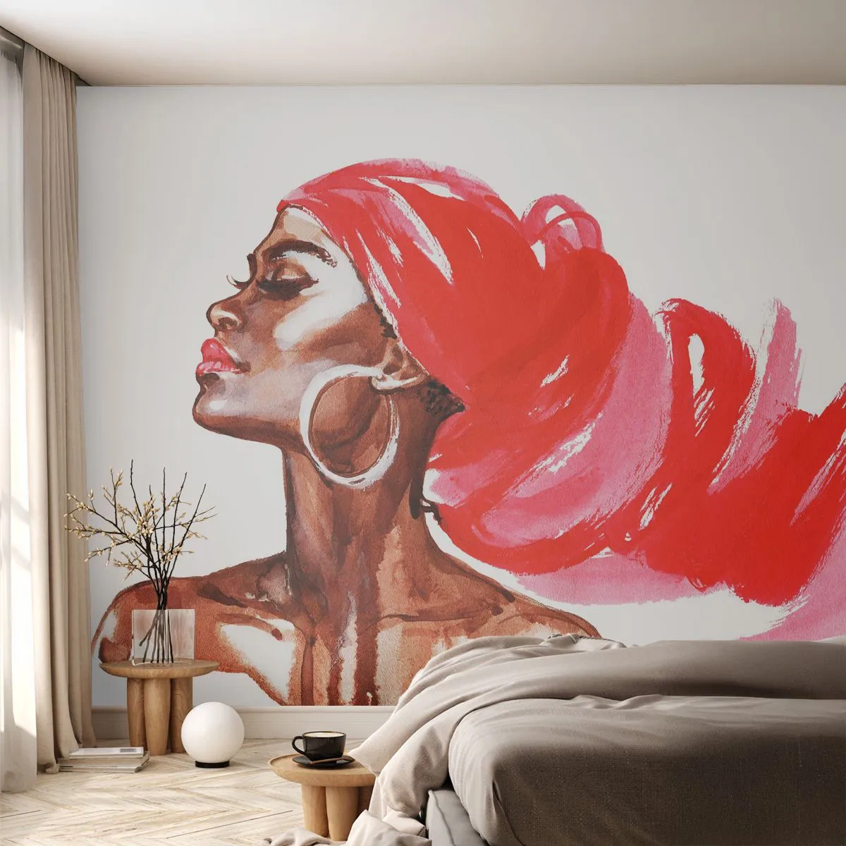 Fototapeta Premium Canvas - „Existuje vietor, ktorý rozťahuje mužské nozdry“ - Portrét ženy, Ženská tvár, Abstrakcia - 400x280 cm