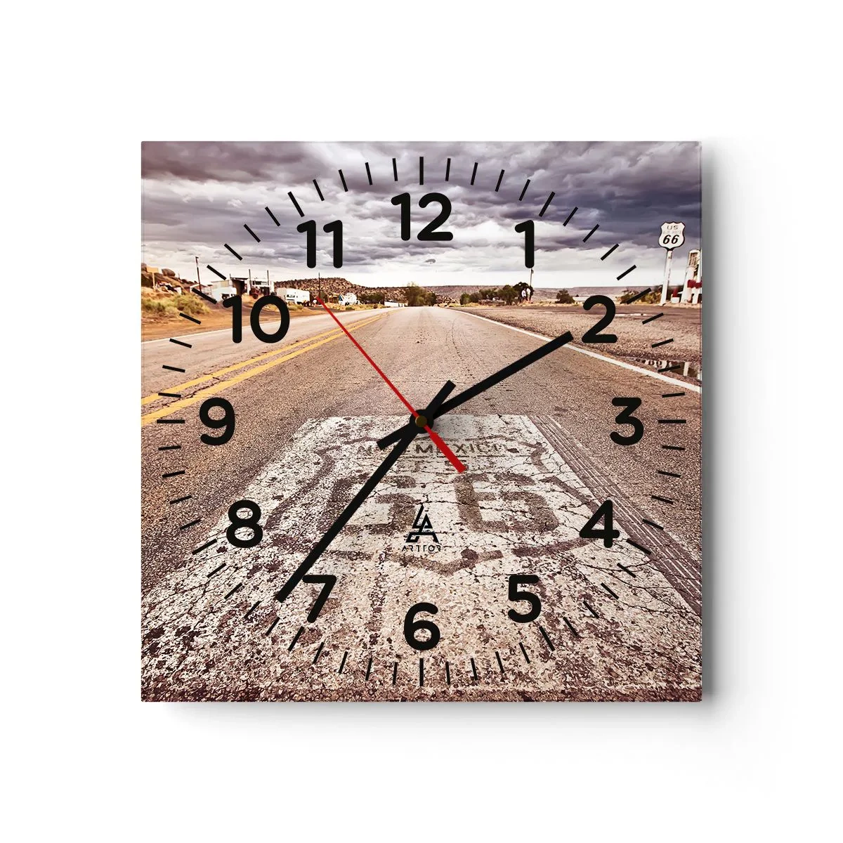 Nástenné hodiny - Mother Road - americká legenda - 30x30 cm