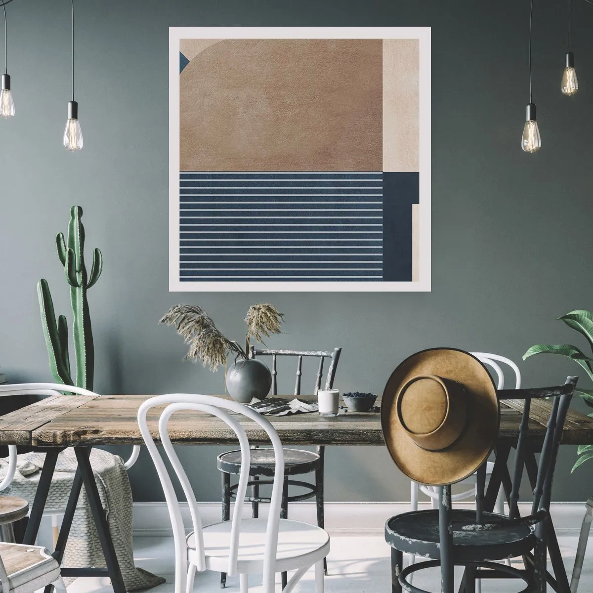 Plagát - Kompozícia jednoduchosti a guľatosti - 40x40 cm