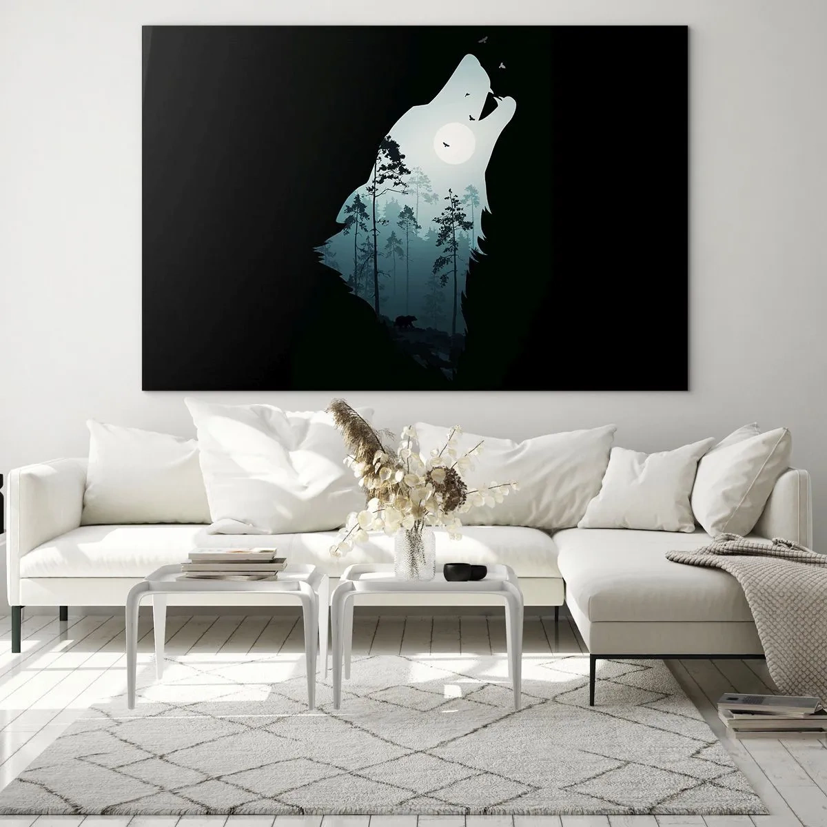 Obraz na skle - Hlas lesnej noci - 120x80 cm
