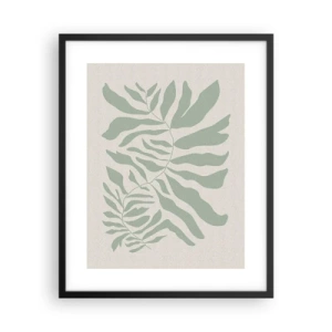 Plagát v čiernom ráme - Smaragdová vetva - 40x50 cm