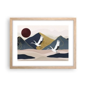 Plagát v ráme zo svetlého duba - Opäť ubehol ďalší deň - 40x30 cm