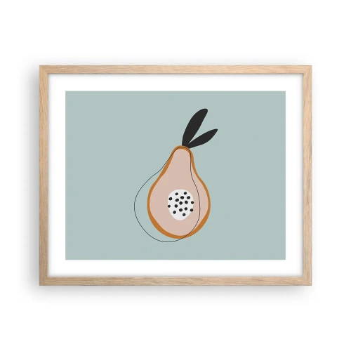 Plagát v ráme zo svetlého duba - Prenikanie do podstaty vecí - 50x40 cm