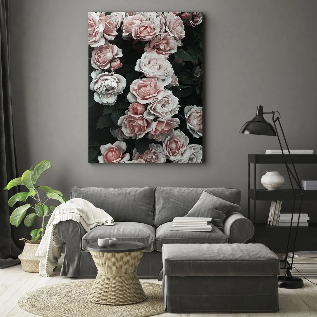 Obraz na plátne - Ružový ansámbl - 50x70 cm