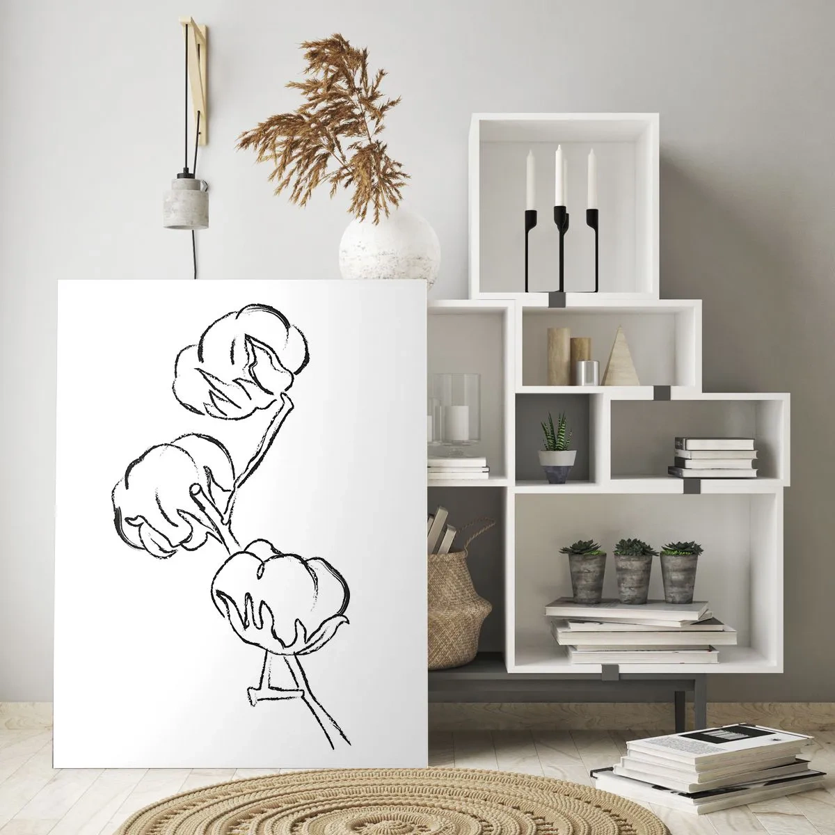 Obraz na skle - Bavlnené páperie - 80x120 cm