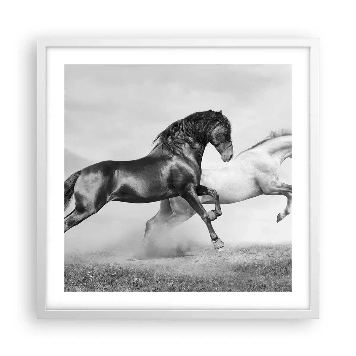 Plagát v bielom ráme - Anjeli a démoni - 50x50 cm