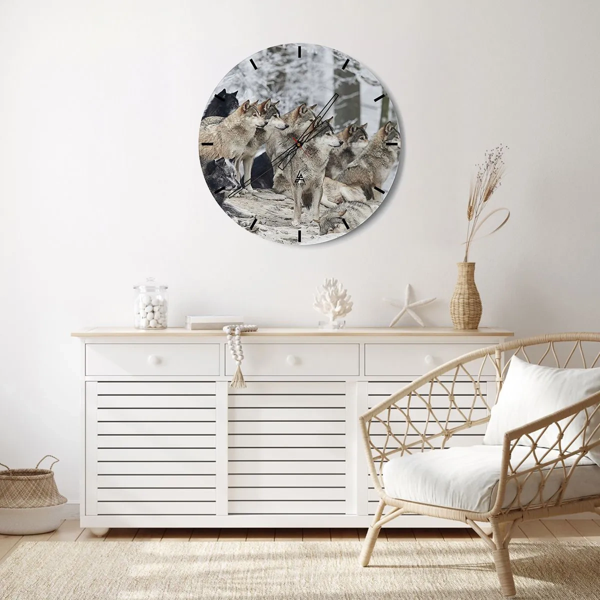 Nástenné hodiny - Rodina a priatelia - 30x30 cm