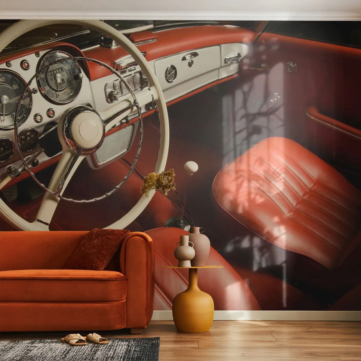 Fototapeta Premium Sand - Luxus v štýle vintage - Auto, klasické, Automobilový priemysel - 400x280 cm