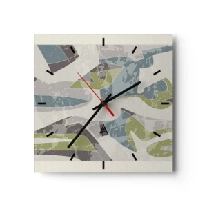 Nástenné hodiny - Kompozícia za sklom - 30x30 cm