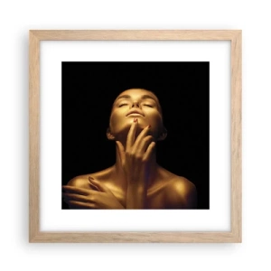 Plagát v ráme zo svetlého duba - Ako zlatý hodváb - 30x30 cm