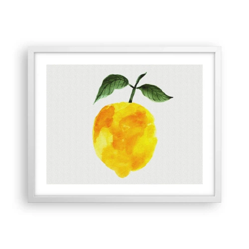 Plagát v bielom ráme - Ako spoznať chuť slnka - 50x40 cm