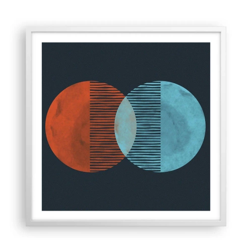Plagát v bielom ráme - Astronomická fantázia - 60x60 cm