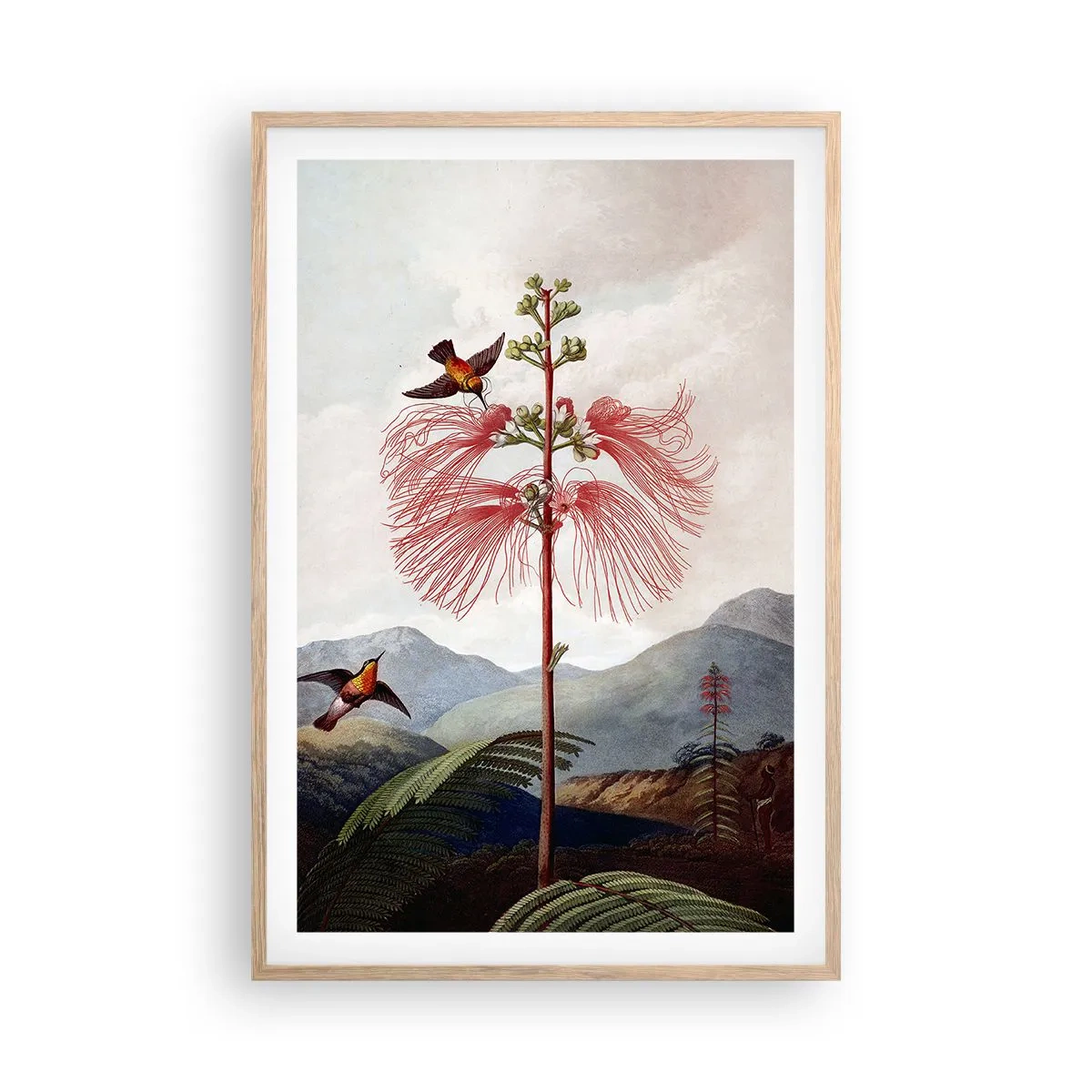 Plagát v ráme zo svetlého duba - V tropickom raji - 61x91 cm