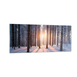 Obraz na skle - Jasne čierne na bielom - 100x40 cm