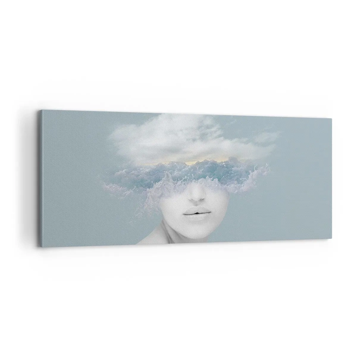 Obraz na plátne - S hlavou v oblakoch - 100x40 cm