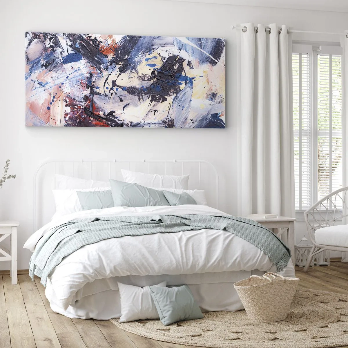 Obraz na plátne - Bláznivý tanec abstrakcie - 120x50 cm