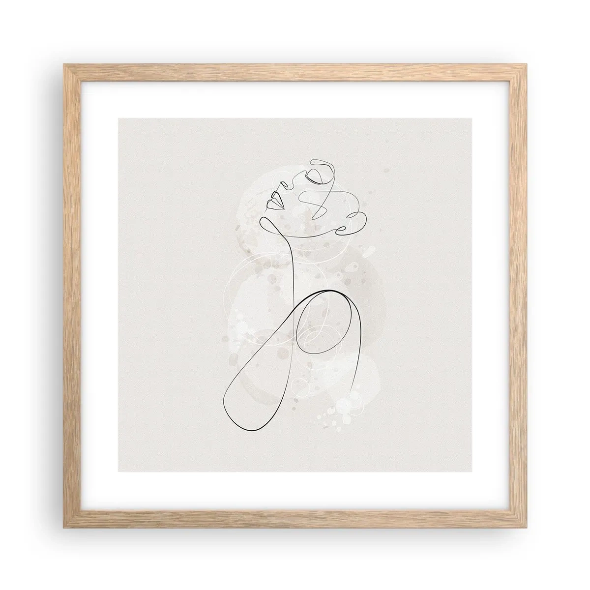Plagát v ráme zo svetlého duba - Špirála krásy - 40x40 cm