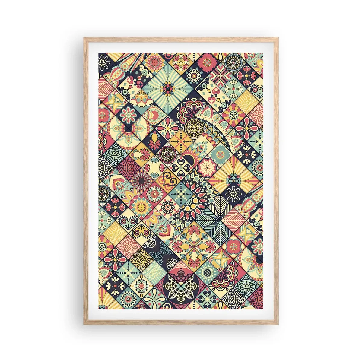 Plagát v ráme zo svetlého duba - Marocká vízia - 61x91 cm