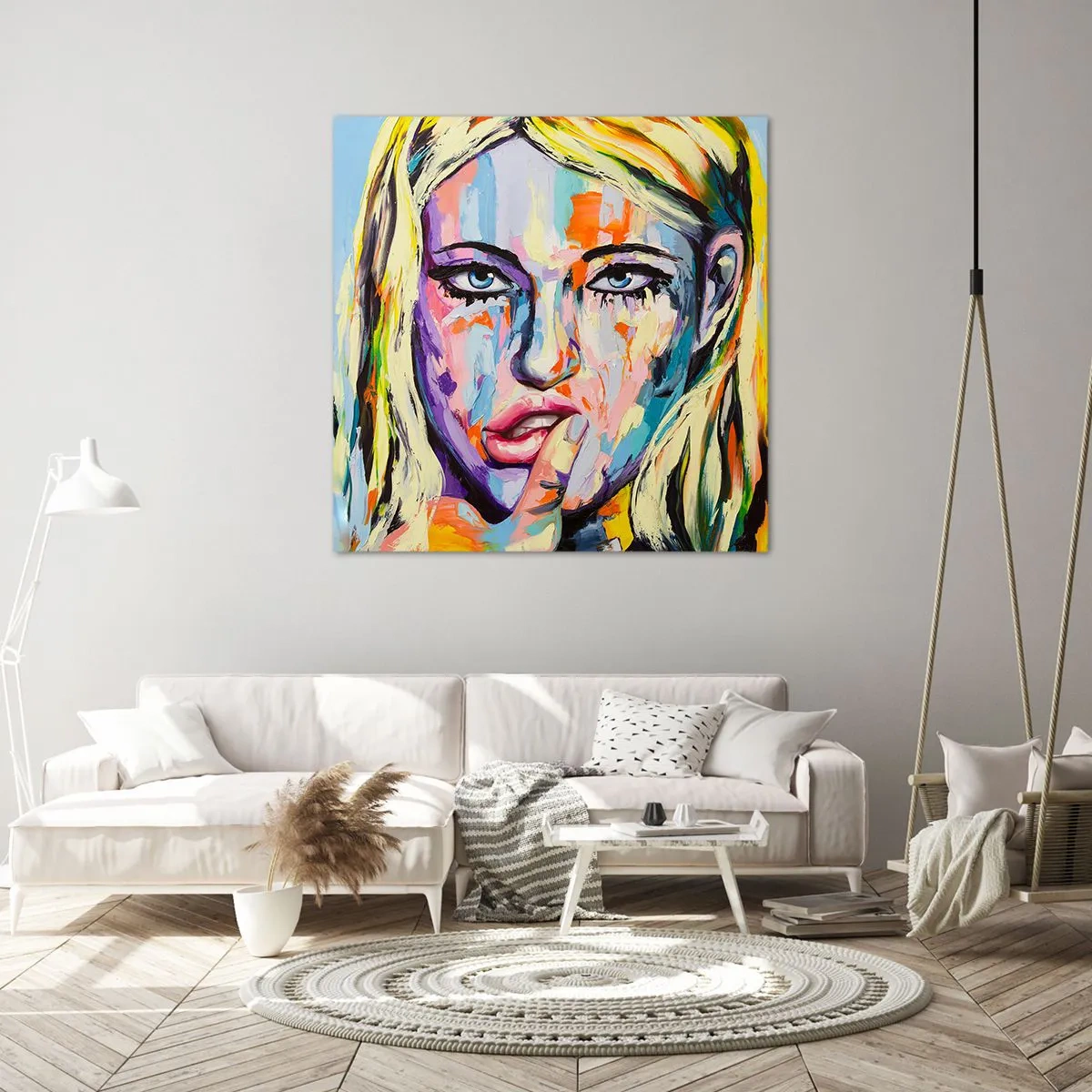Obraz na plátne - Pozri sa jej priamo do očí - 60x60 cm