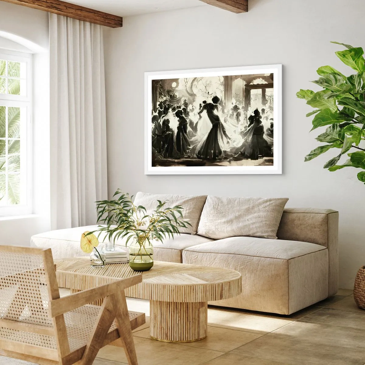 Plagát v bielom ráme - Veľká maškaráda - 70x50 cm