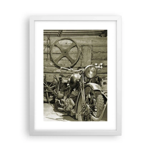 Plagát v bielom ráme - V kôlni strýka Mariána - 30x40 cm