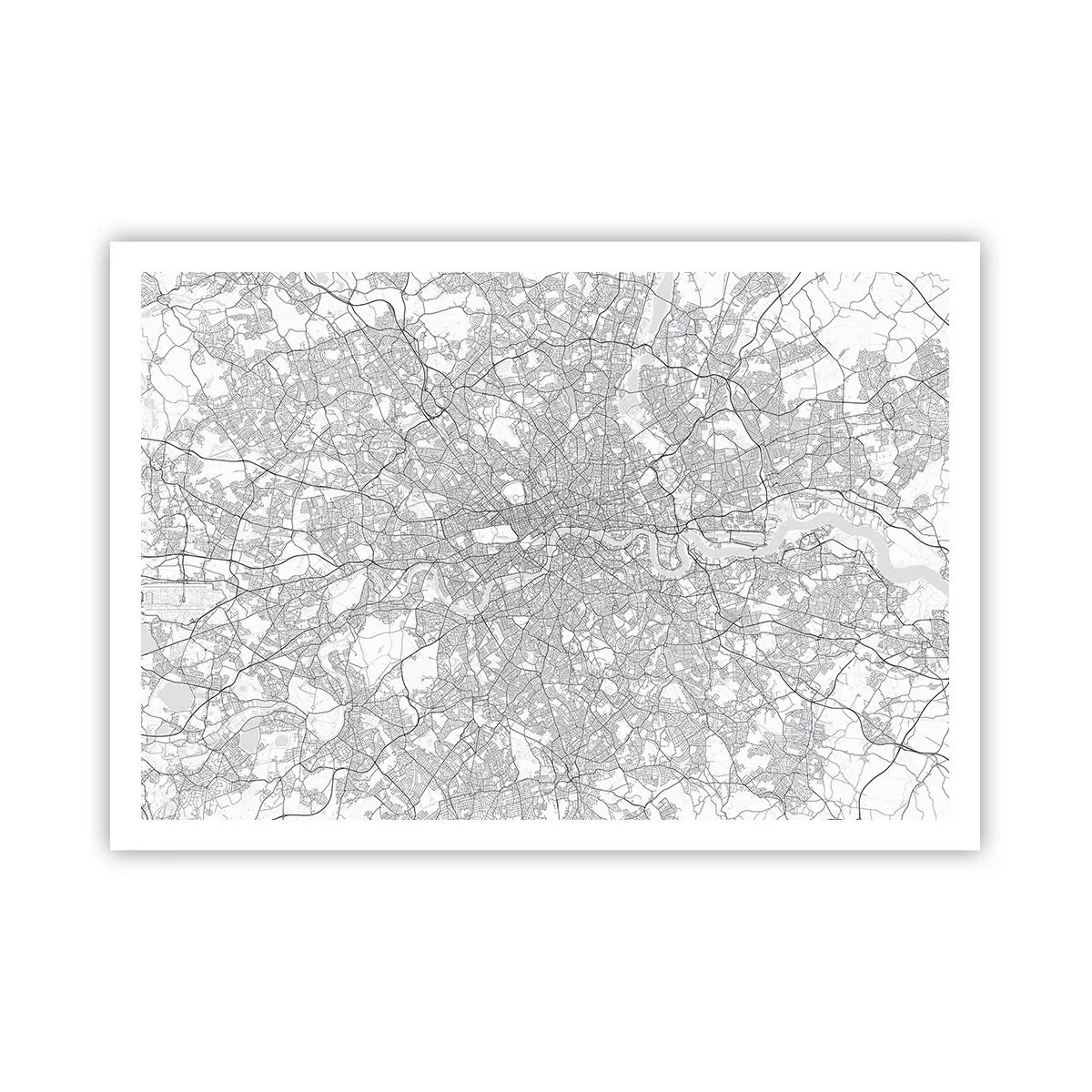 Plagát - Mapa londýnskeho labyrintu - 100x70 cm
