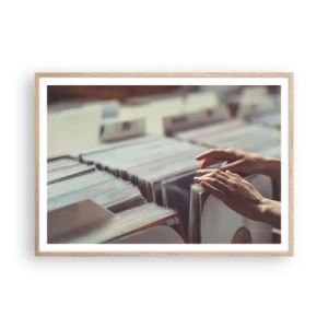 Plagát v ráme zo svetlého duba - Hľadanie emócií - 100x70 cm