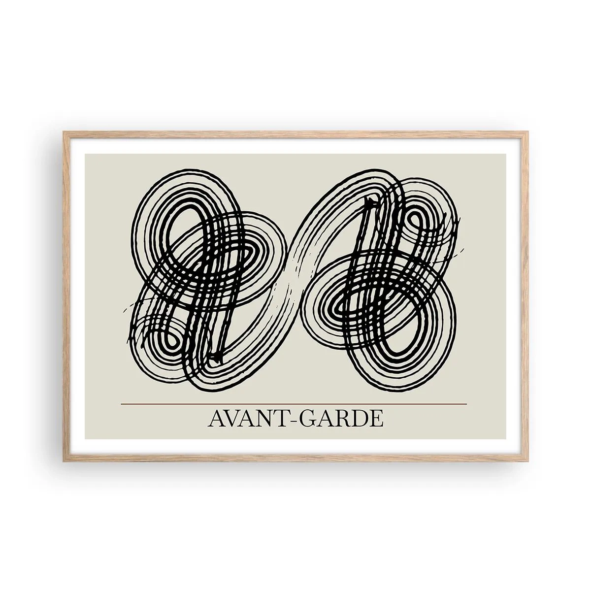 Plagát v ráme zo svetlého duba - Vyšlo to spontánne - 100x70 cm