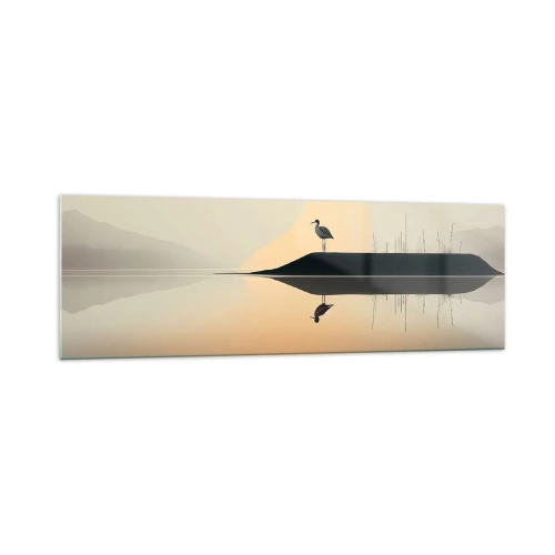 Obraz na skle - Pán na jazere - 160x50 cm