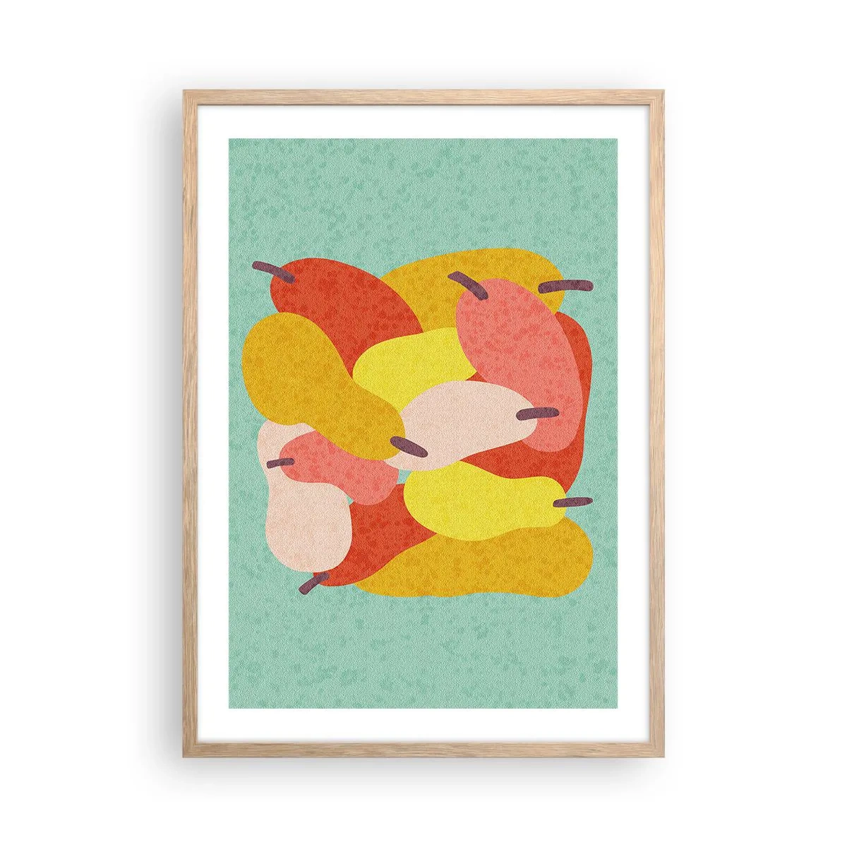 Plagát v ráme zo svetlého duba - Ochutnajte letné slnko - 50x70 cm