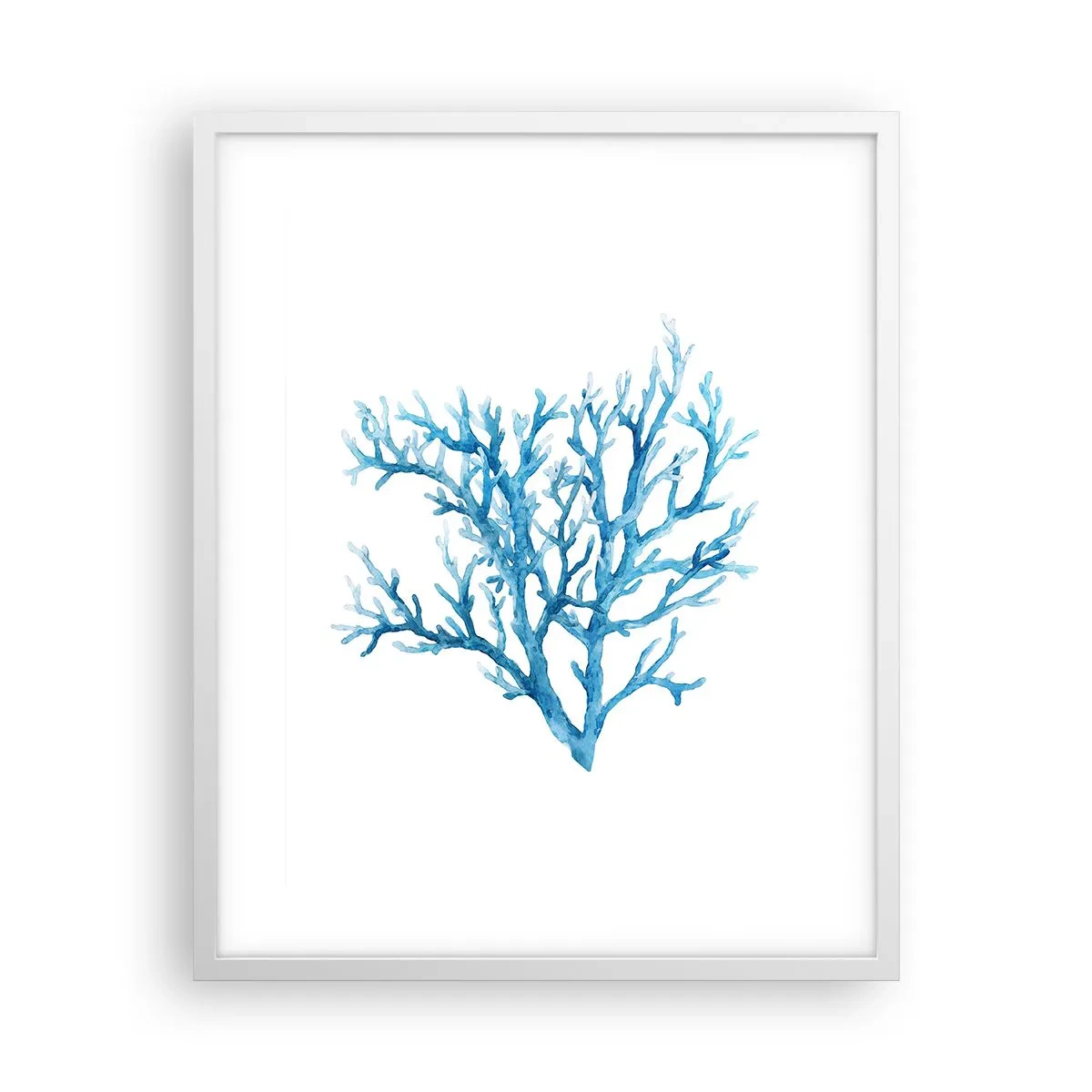Plagát v bielom ráme - Morský filigrán - 40x50 cm