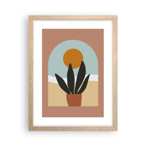 Plagát v ráme zo svetlého duba - Malé radosti - 30x40 cm