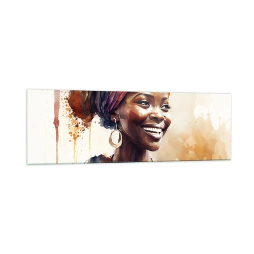 Obraz na skle - Africká kráľovná - 160x50 cm