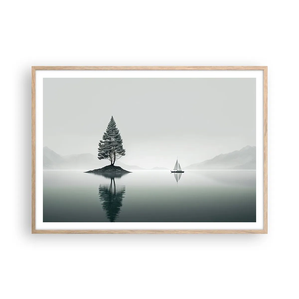 Plagát v ráme zo svetlého duba - Snívanie - 100x70 cm