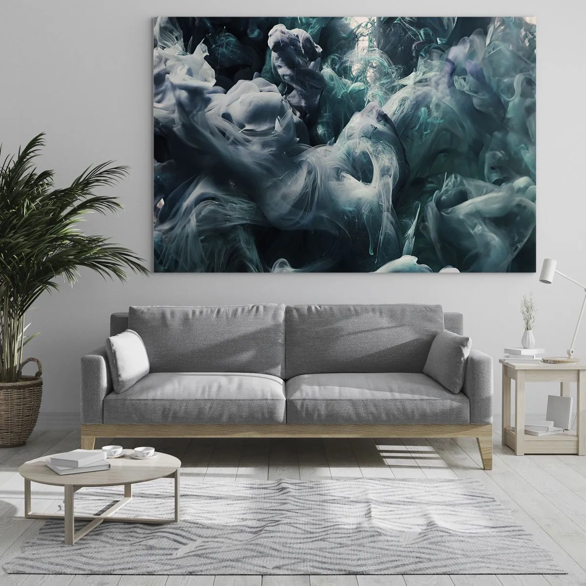 Obraz na skle - Pohyb farby - 120x80 cm