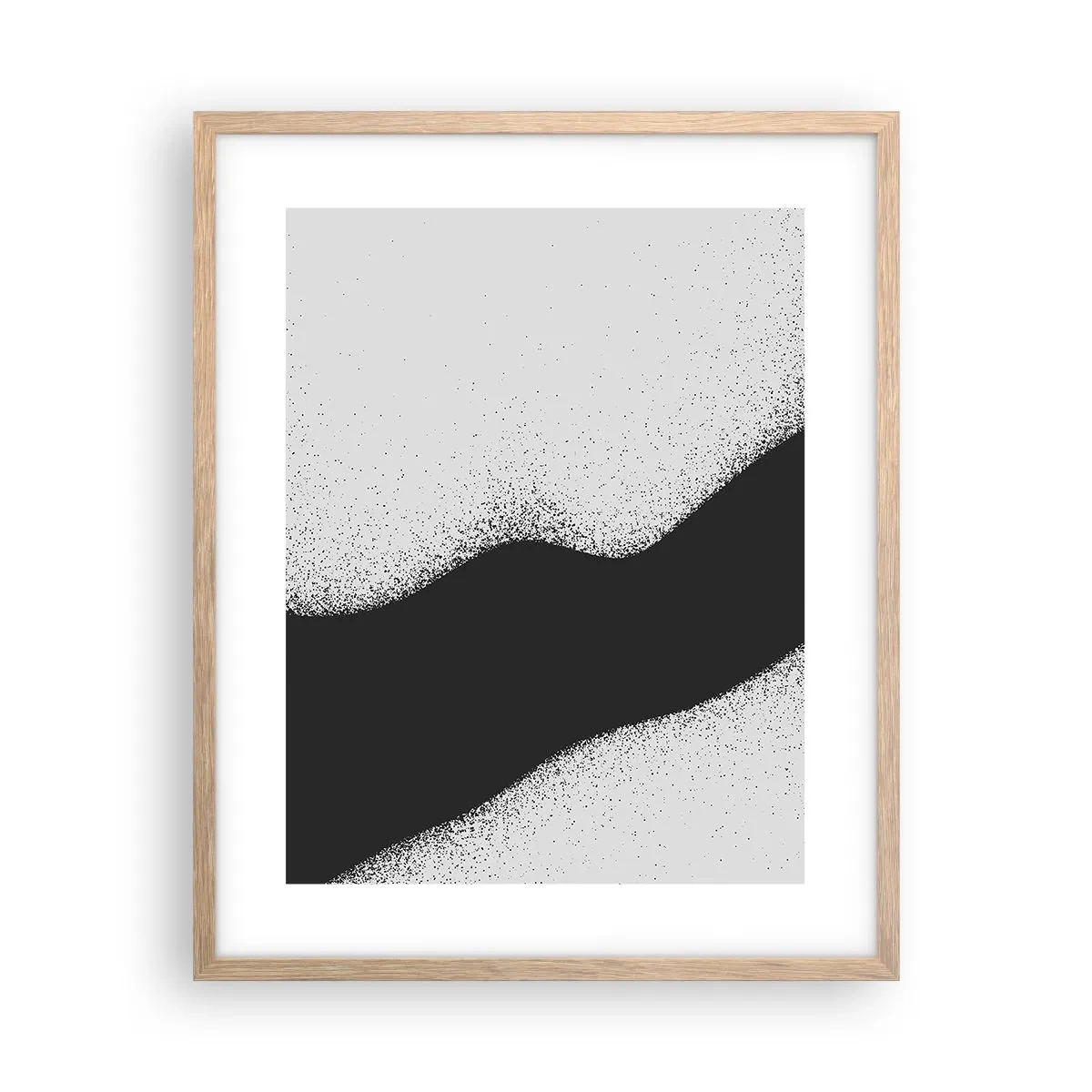 Plagát v ráme zo svetlého duba - Plynulá rovnováha - 40x50 cm
