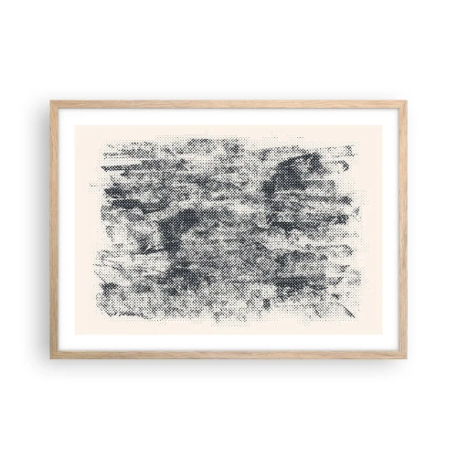 Plagát v ráme zo svetlého duba - Hmlistá kompozícia - 70x50 cm