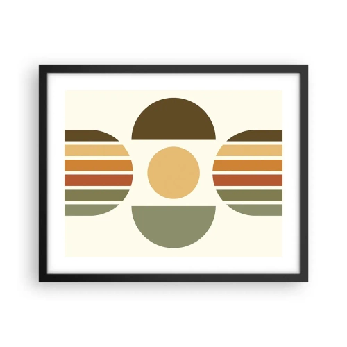 Plagát v čiernom ráme - Vo farbách zeme - 50x40 cm