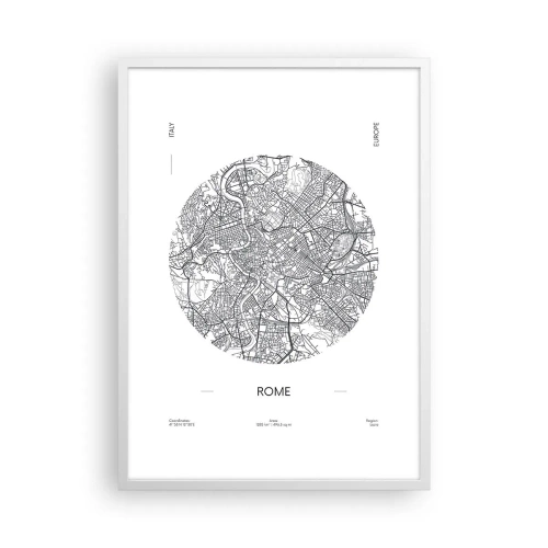 Plagát v bielom ráme - Anatómia Ríma - 50x70 cm
