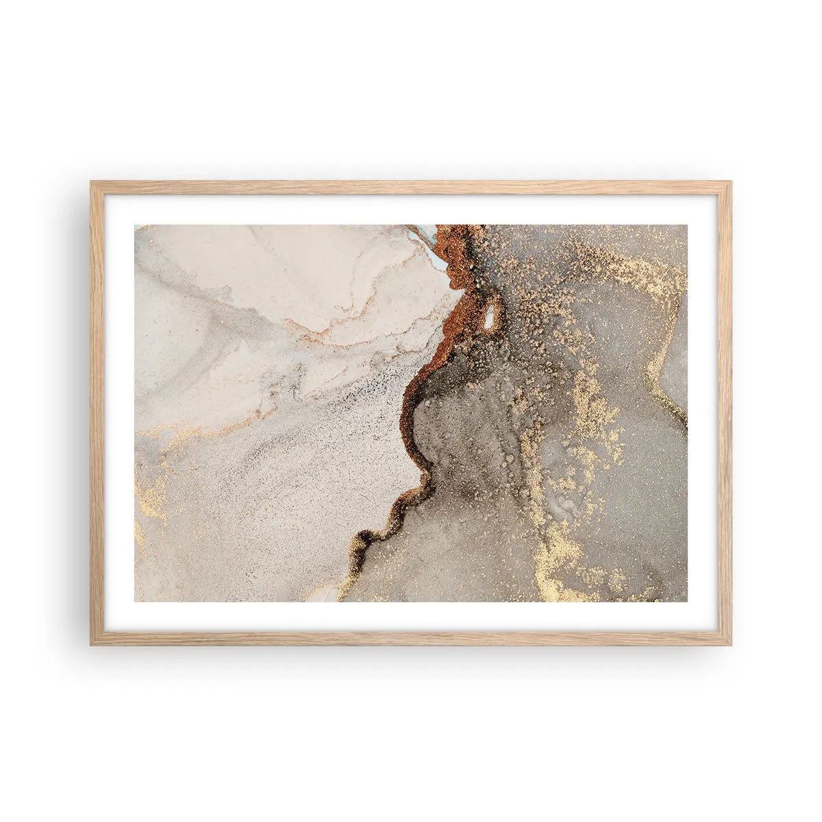 Plagát v ráme zo svetlého duba - Na hranici farieb - 70x50 cm