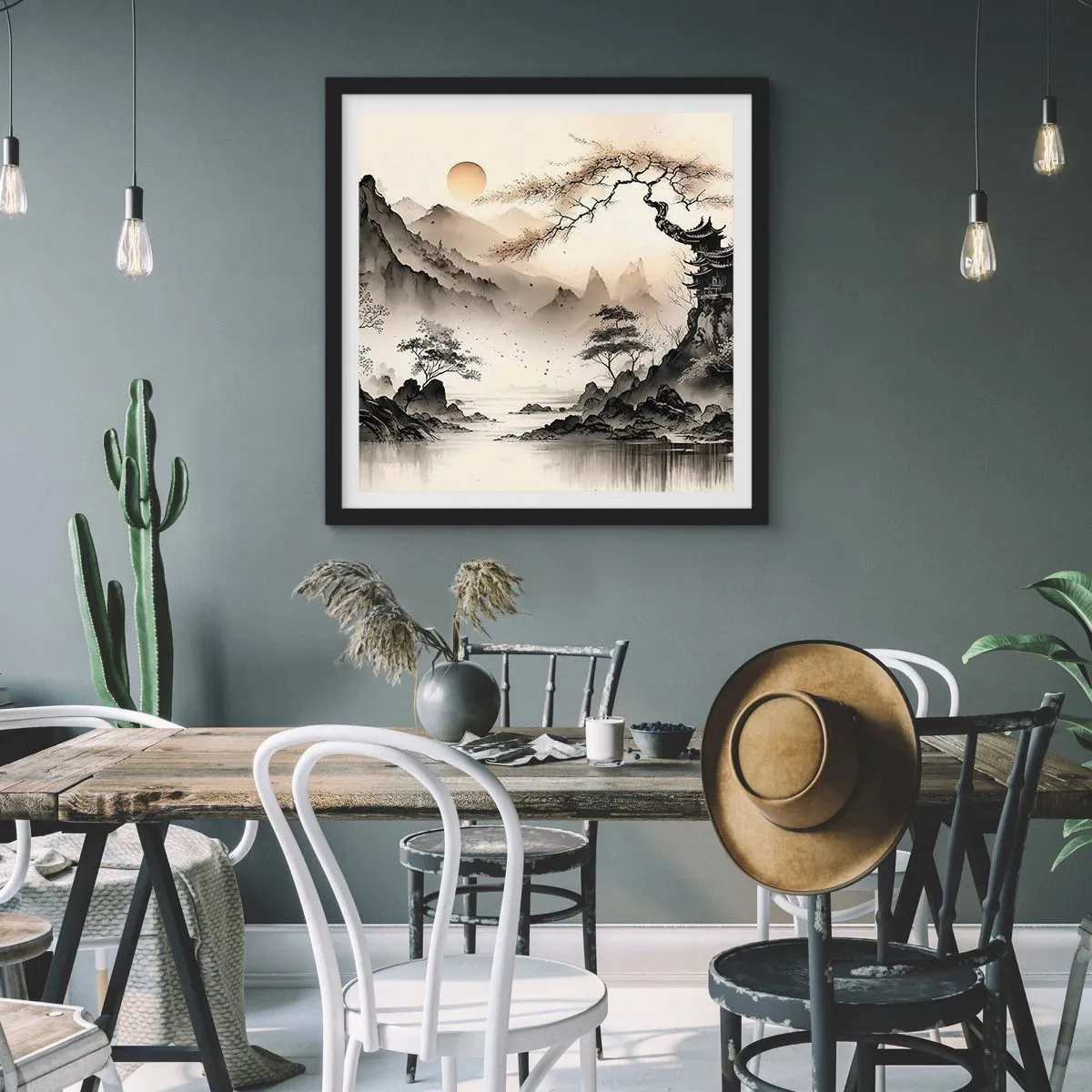 Plagát v čiernom ráme - Jedinečné kúzlo orientu - 60x60 cm