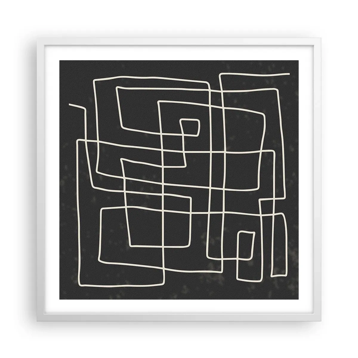 Plagát v bielom ráme - Nie je to tak jednoduché - 60x60 cm