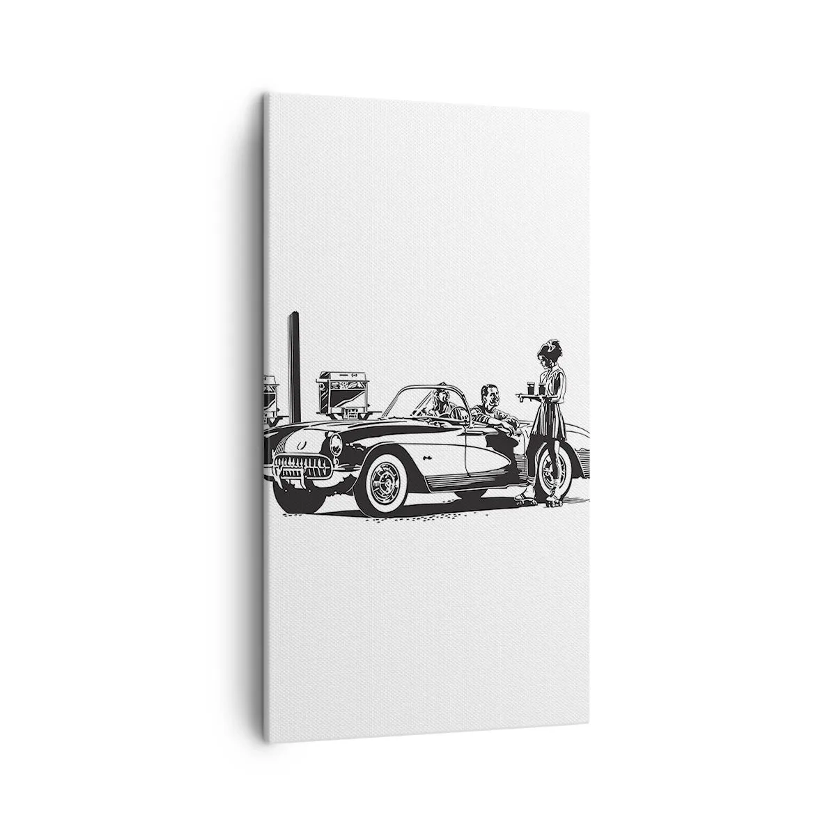 Obraz na plátne - 60. - bezstarostná Amerika - 45x80 cm