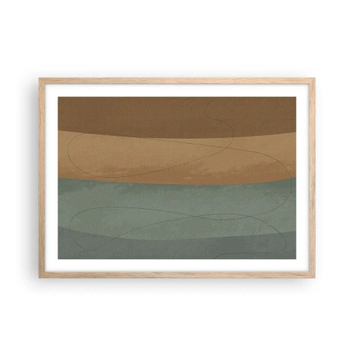 Plagát v ráme zo svetlého duba - Horizontálna kompozícia - 70x50 cm