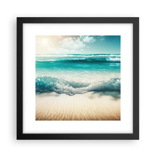 Plagát v čiernom ráme - Kľud oceánu - 30x30 cm