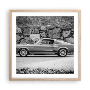 Plagát v ráme zo svetlého duba - Legenda 60. rokov - 50x50 cm