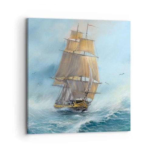 Obraz na plátne - Bežiaci po vlnách - 70x70 cm