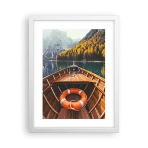 Plagát v bielom ráme - Horská túra - 30x40 cm