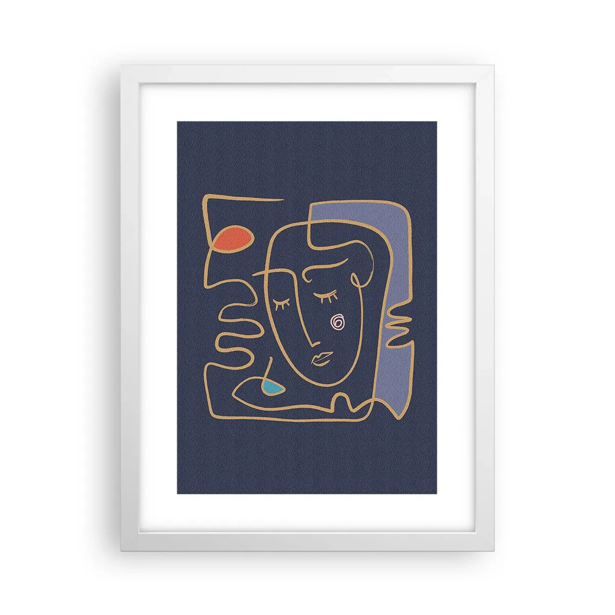 Plagát v bielom ráme - V zádumčivosti - 30x40 cm