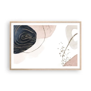 Plagát v ráme zo svetlého duba - Všetko plynie - 91x61 cm